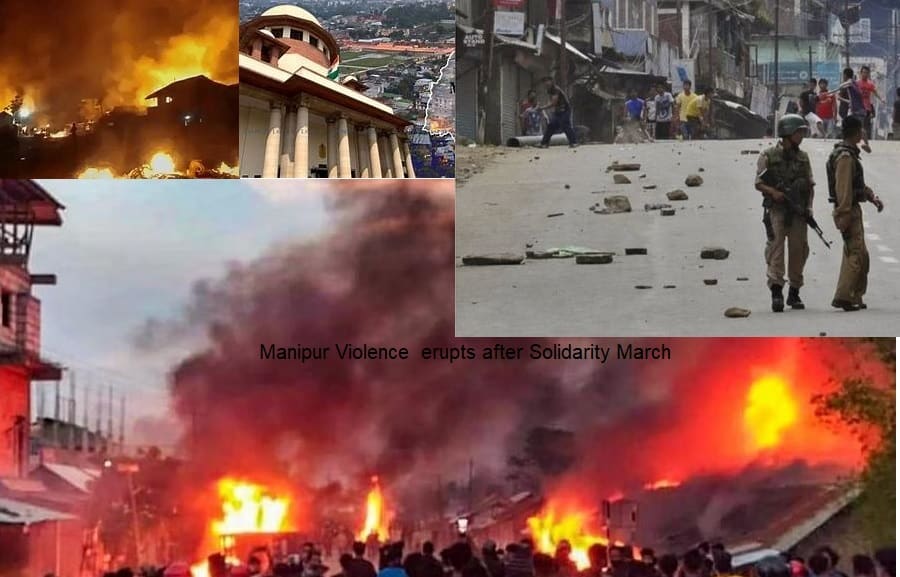 Violence Erupts in Manipur Following Solidarity March